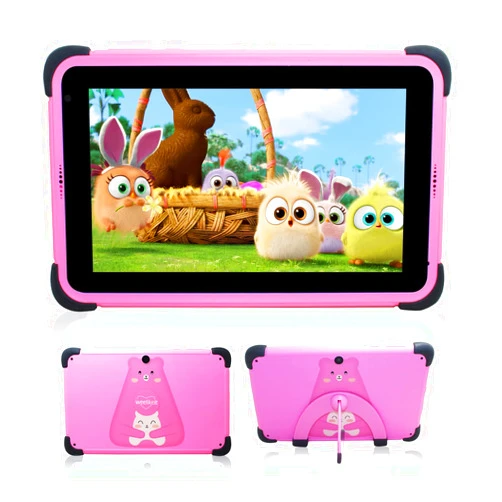weelikeit 7 inch Kids Tablet, Android 11.0 Tablet PC for Kids, 2GB RAM 32GB ROM Child Tablet with WiFi, IPS HD Display,Dual Camera,Parental Control,Built in Kid-Proof Case,with Stylus(Pink)