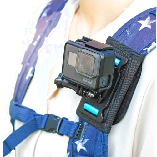 SKEZN Backpack Shoulder Strap Mount Camera with Adjustable Shoulder Pad and 360 Degree Rotating Base Compatible with GoPro Hero 13 Black, Hero 12/11/9/8, DJI Action 5 Pro/4/3, AKASO and More