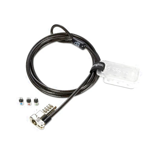 Kensington Universal 3-in-1 Combination Laptop Lock, Computer Security Locking Cable - Resettable Version (K62316WW), Black