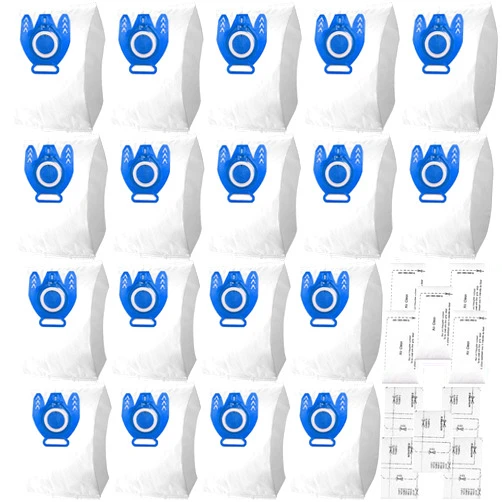 RNKWEN 18 pack 3D Airclean GN Bags Replacement for Miele GN Classic C1,Complete C1,C2,C3 S227 S240 S270 S400 S400i-S456i S2 S5 S8 Vacuum Cleaner with 5 Motor Protection Filters 5 Air Clean Filters