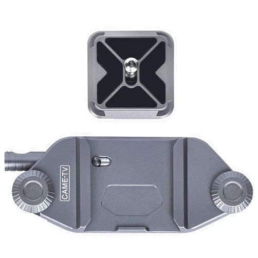 cametv Camera Clip Backpack Clip with Quick Release Plate, Aluminum Backpack Strap Camera Mount Holder with QR Clamp System for Canon, Sony, Nikon, Fuji, DSLR, Action Camera (68001)