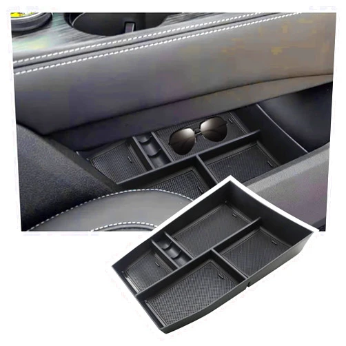 Ruiya Center Console Organizer Compatible with 2021 2022 2023 2024 Nissan Rogue(S/SL/SV/Platinum) Armrest Storage Box Insert Tray Material Nissan Rogue Accessorie Console Pallet Container with Coin Storage