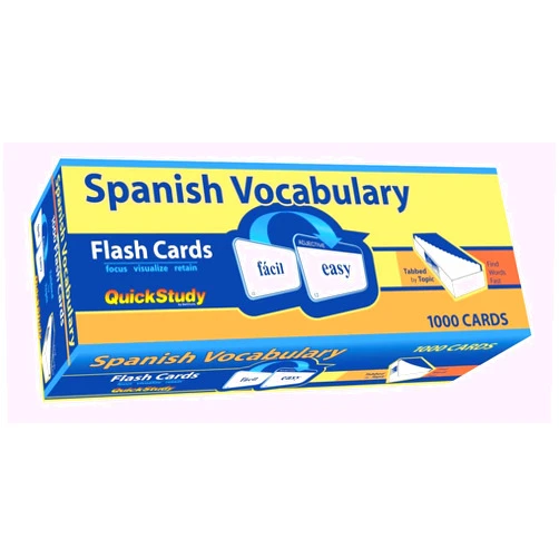 By Liliane Arnet (Author) Spanish Vocabulary 1000 Flash Cards: a QuickStudy Reference Tool