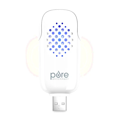 Pure Enrichment PureSpa USB Personal Aroma Diffuser - Portable, BPA-Free Essential Oil Diffuser with 3 Aromatherapy Refill Pads - Ideal for Car, Computer, and Travel