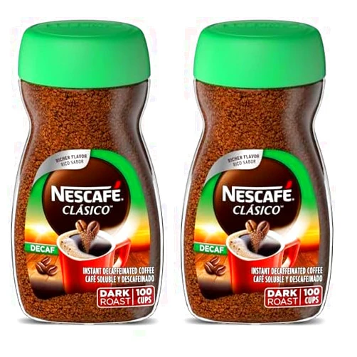Nescafe Clasico NESCAFÉ CLÁSICO, Instant Coffee, Decaf Dark Roast, 1 Jar (7 Oz) (Pack of 2)