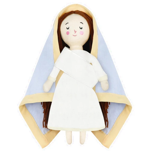 Free-space Blessed Virgin Mary Doll and Baby Jesus Plush Religious Figure Playset for Boy Girl Christening Gift(Virgin Mary)
