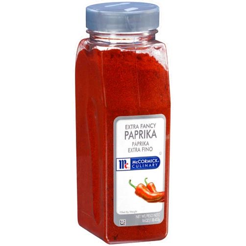 McCormick Culinary Extra Fancy Paprika, 16 oz - One 16 Ounce Container of Sweet Paprika Seasoning for Restaurant Use, Best as a Garnish or Rub