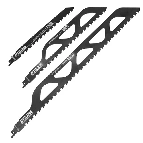 VIAPPO Starx Masonry Reciprocating Saw Blade-2 TPI Demolition Masonry Tungsten Carbide Saw Blades for Cutting Red Brick, Lightweight Brick, Fiber Cement, Aerated Concrete, Porous Concrete, Cinder Block, 3PCS