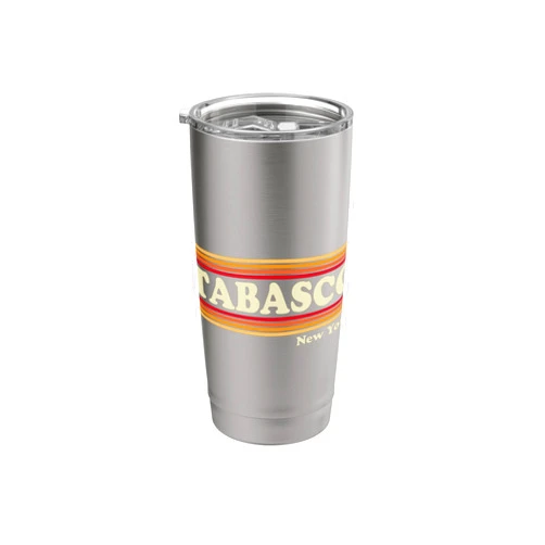 Classic Tabasco, NY Souvenir Vintage 1980s Graphic Style Tabasco, New York Stainless Steel Insulated Tumbler
