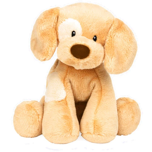 GUND Baby Spunky Barking Puppy Stuffed Animal Sound Toy, Animated Plush Sensory Toy with Sounds, for Babies and Newborns, Brown, 8”