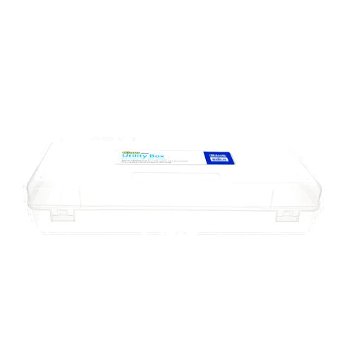 BAZIC Products BAZIC Plastic Pencil Case, Ruler Length Large Utility Storage Box, Clear Color, Multi Purpose Organizer, 1-Pack