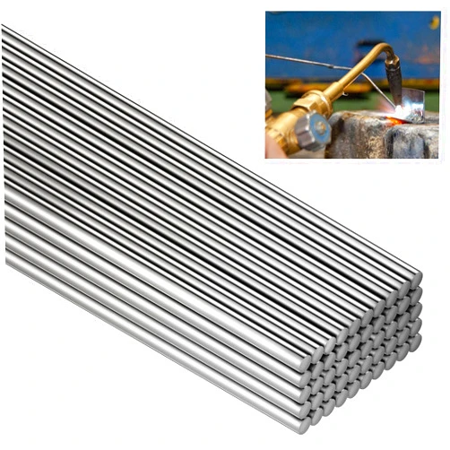 Ripeng 30 Pieces Copper Aluminum Welding Rods 0.08 x 10 Inch Universal Low Temperature Welding Cored Wire Multipurpose Copper Aluminum Repair Rods for Welding Alloy, Stainless, Galvanized Steel, Copper