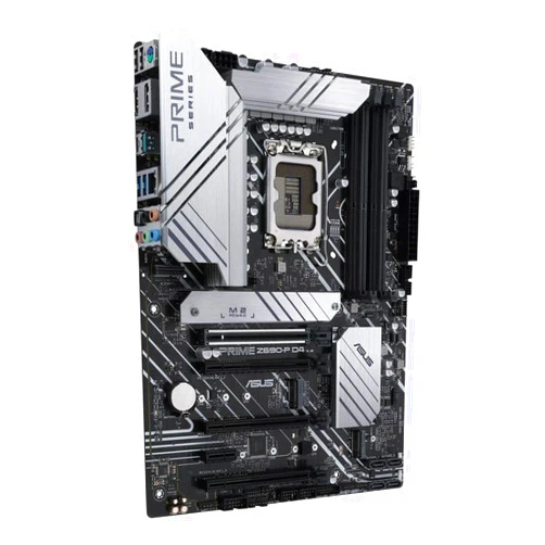 ASUS Prime Z690-P D4 LGA 1700 (Intel 12th Gen) ATX Motherboard (PCIe 5.0,DDR4,14+1 Power Stages, 3X M.2,2.5Gb LAN,V-M.2 e-Key,Front Panel USB 3.2 Gen 1 USB Type-C,Thunderbolt 4 Support, Arua Sync)