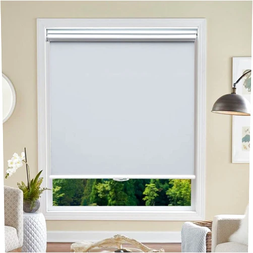 Getopblinds Cordless Roller Blinds Blackout Window Blinds and Shades Customized Size Spring Blinds Privacy Waterproof Thermal Insulated Fabric Curtain UV Protection for Home Office, 40