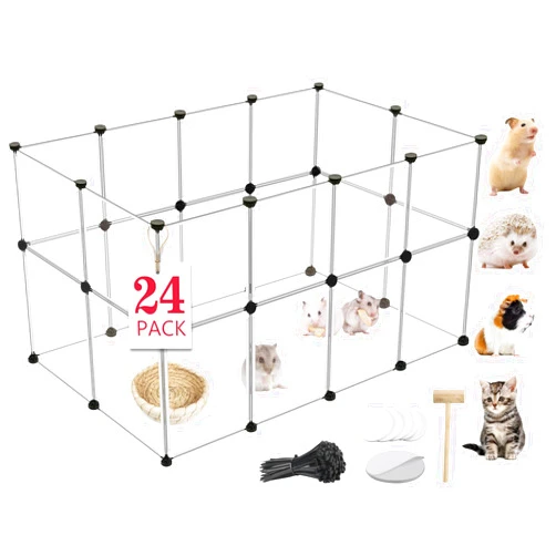VISCOO 24 Panels Portable Small Animals Playpen,48