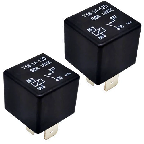 Oxinyra (Pack of 2) VF7-11F11-S01 Multi Use Automotive Relay 12V, 70 AMP Plug-in, 4-1393306-6