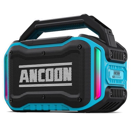 ANCOON Speakers Bluetooth Wireless: 80W(Peak) Loud Speaker with Bass, 20H Playtime, IPX6 Waterproof, Large Jobsite Speakers for Work, Outdoor, Workshop, Garage, Portable Speaker with TWS (Sky Blue)