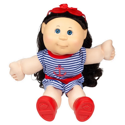 Jazwares Cabbage Patch Kids Classic Doll with Silk Hair, 16