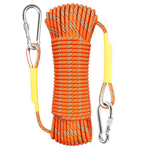 X XBEN Outdoor Climbing Rope 10M(32ft) 20M(64ft) 30M(96ft) 50M(160ft) 70M(230ft) 152M(500FT) 352M(1000FT) Static Rock Climbing Rope for Escape Rope Ice Climbing Equipment Fire Rescue Parachute