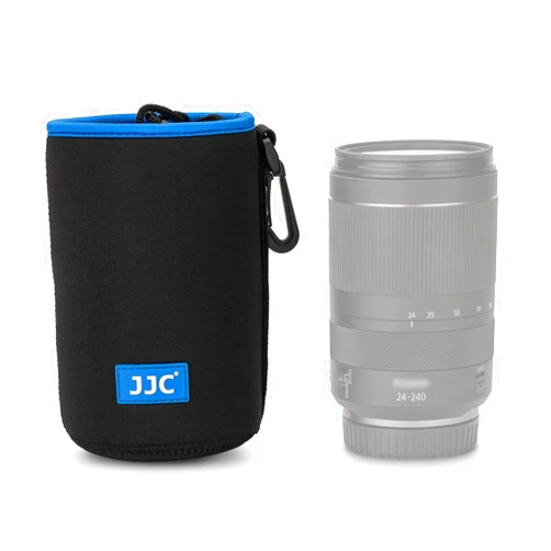 JJC Drawstring Neoprene Camera Lens Pouch Case, Protective Lens Bag for Mirrorless Lenses Up to 3.5 x 6.7 (D X H) for Canon EF 24-70mm f/2.8L Canon EF 85mm f/1.2L II Sigma 70-300mm F4-5.6 and More