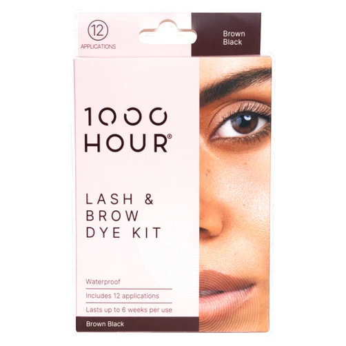 MaxRelief 1000 Hour Professional Formula Lash & Brow Kit - Defined Brows w/a Long-Lasting Formula with Eyebrow Mascara - Brow Gel for Stunning Brows that Last Up To 6 Weeks with 12 Applications - Brown Black