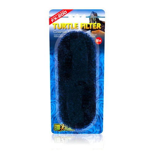Exo Terra Turtle Filter Coarse Foam, Replacement Filter Media for Aquatic Turtle Terrarium, 2-Pack, PT3636