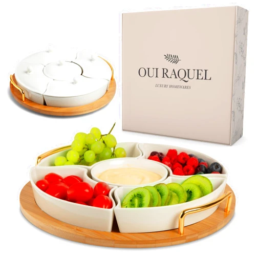 Oui Raquel Chip and Dip Serving Set, 13.5