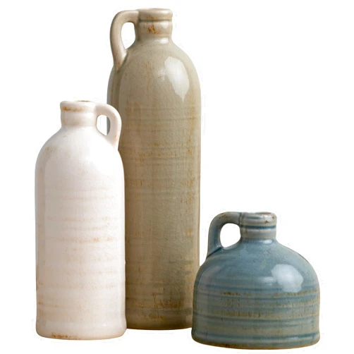Sullivans Ceramic Jug Vase Set, Farmhouse Decor, Kitchen, Bedroom, Office, Living Room, Bathroom, & Coffee Table Centerpiece Decorations, Vases for Decor, Mantle & Shelf (CM2431)