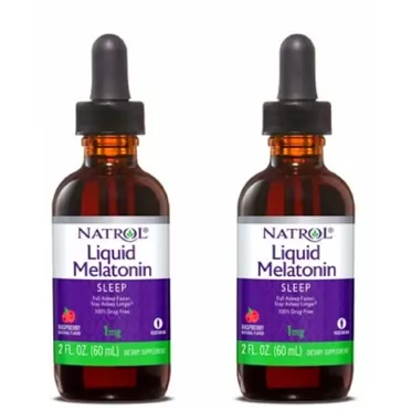 Natrol Melatonin 1 mg Liquid 2 oz (Pack of 2)