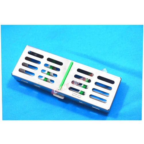 SYNAMED USA German Stainless 1 Each Dental Autoclave Sterilization Cassette Rack Box Tray for 5 Instrument