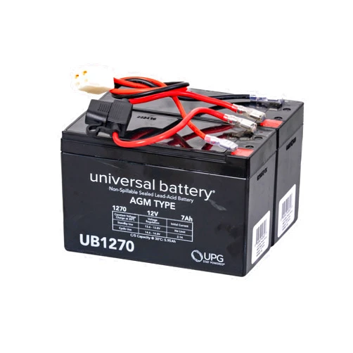 AlveyTech 24 Volt Battery Pack (7 Ah, with Harness) - for The Razor Dune Buggy, Go-Kart, Set of 12V Replacement Batteries, Electric Power Dirt Scooter Bike, Scooters, Universal Rechargeable SLA AGM