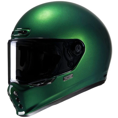 HJC V10 Men's Street Motorcycle Helmet - Deep Green / Large