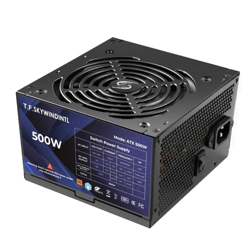 T.F.SKYWINDINTL 500W Power Supply 80 Plus Bronze ATX PSU Non Modular Full Voltage 110/220V Active PFC for Desktop Gaming PC Server