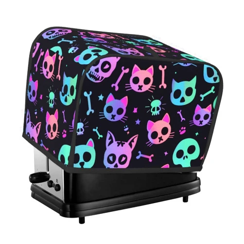 JXDXHCW Galaxy Sugar Cat 2 Slice Toaster Cover Wide Slot Dustproof Bread Maker Cover Fingerprint Protection Kitchen Appliance Cover Toaster Bag