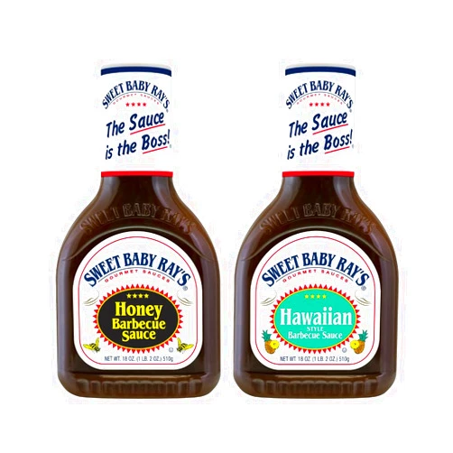 Ken's Steak House Sweet Baby Ray's Variety Pack Dipping Sauces (Honey Barbecue + Hawaiian Barbecue)