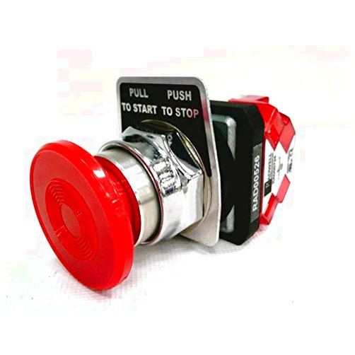 RADWELL VERIFIED SUBSTITUTE HT8CBRB-SUB 30MM Emergency Stop, Push Button, Substitute for Eaton Corporation HT8CBRB, Push-Pull, 1NC