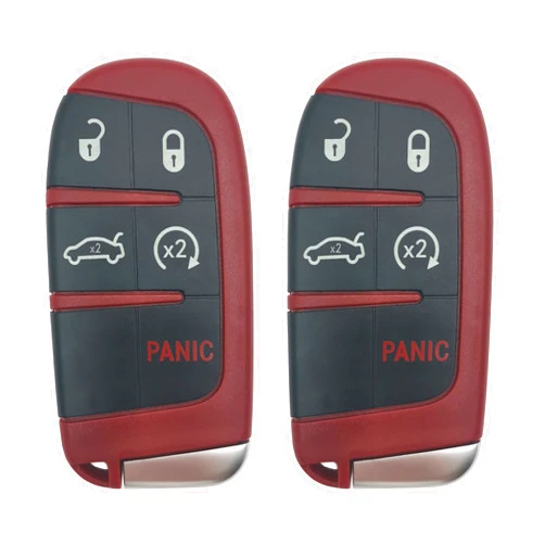 Arruweer Replacement Key Fob Case Shell Fit for Jeep Grand Cherokee Dodge Challenger Charger Dart Durango Journey Chrysler 300 Keyless Entry Remote Control Car Key Fob Cover Housing (2)