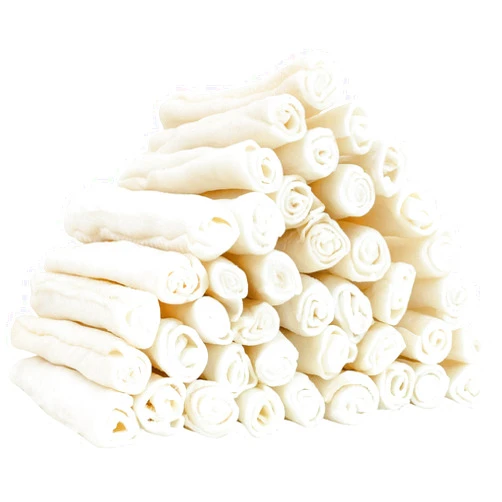MON2SUN Dog Rawhide Rolls Twist Sticks Chew Treats Natural Flavor 6.5 Inch 40 Count for Puppy and Small Dogs