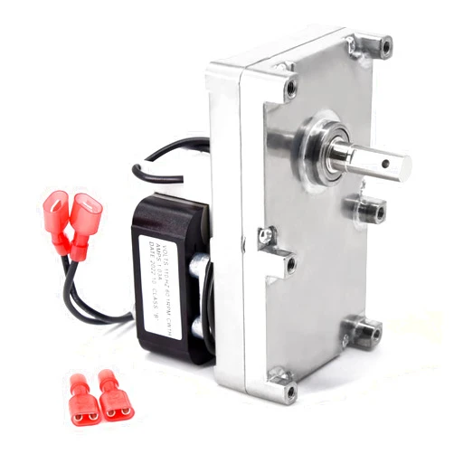 Criditpid Replacement C-E-017 Auger Motor for Breckwell P1000 Big E, P22, P22i Pellet Stove, 1 RPM Clockwise Auger Feed Motor for US Stove 5040 Pellet Stove.