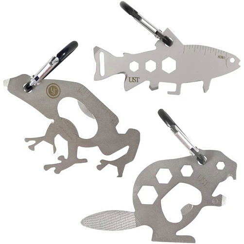 ust Tool-a-Long Carabiner Clip Multi-Tool Bundle Featuring a Themed Collection of Compact Stainless Steel Tools! (Down by The River)