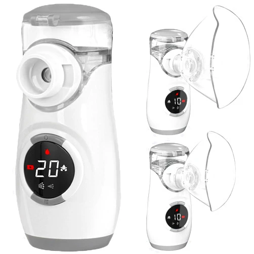 Mayluck Portable Nebulizer with Intuitive LED Interface and Auto-Cleaning, Handheld Portable Mesh Nebulizer for Kids, Ultra-Quiet Inhaler Compact Nebulizer Machine