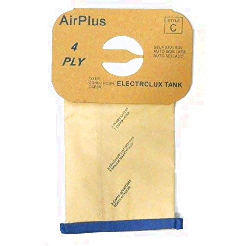 Electrolux 8 (Eight) Bags for Electrolux Canister Vacuum Style C - 4 Ply Bags with Rubber Seal