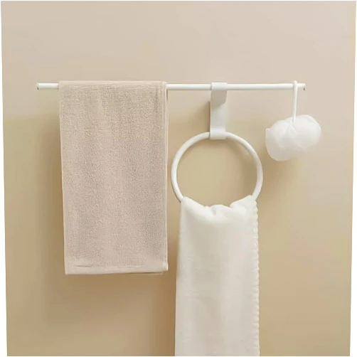 MYHMDICO Towel Racks for Bathroom, Towel Holder for Bathroom wall/Towel Ring/Hand Towel Holder, Towel Bar That Can Move The Rod at will/Bath Towel Rod, Suitable for Bathroom/Kitchen (15.75IN/40CM)