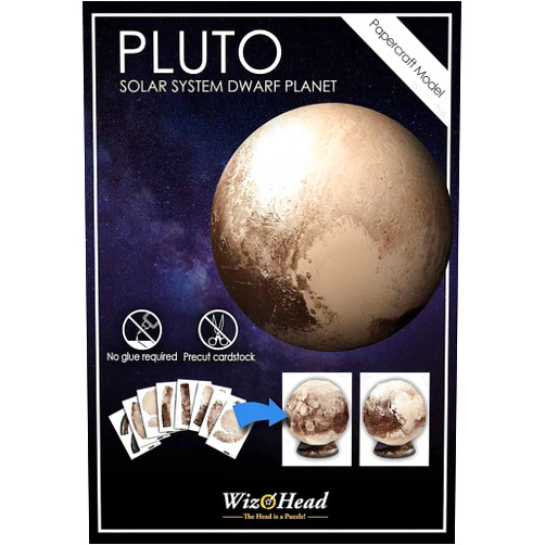 WIZHEAD - THE HEAD IS A PUZZLE! - Pluto - Dwarf Planet, Paper Craft Model, Home Décor
