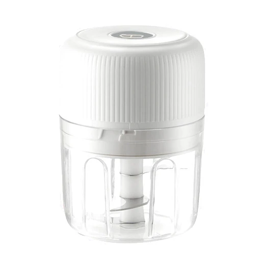 Y-BAUKUANG Electric Garlic Chopper, Portable Veggie Chopper,Garlic Grinder Masher Onion Chopper, Cordless Food Processor for Ginger, Chili, Fruit, Meat,etc(white 250ml)