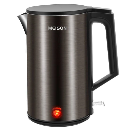 MEISON Electric Kettle Stainless Steel,1.0L Double Wall Electric Tea Kettle, Cool Touch Water Kettle & Hot Water Boiler for Boiling Water,Auto Shut-Off & Boil-Dry Protection,120V, 2 Year Warranty, Blue