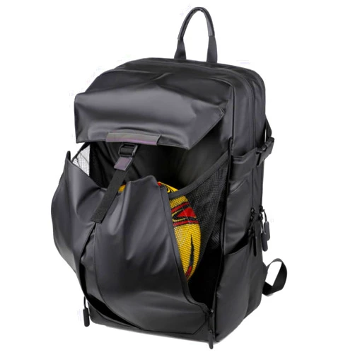 DUNBRI Men's Large Capacity Business Casual Travel Backpack Laptop Bag Waterproof Motorcycle Backpack Outdoor Sport Bag (Black)