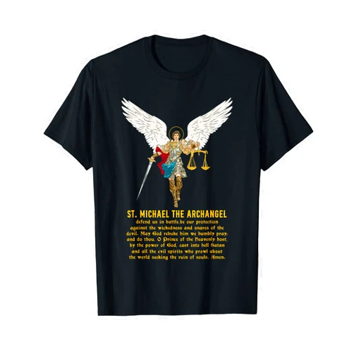 Saint Michael, defender of faith Saint Michael the archangel prayer T-Shirt