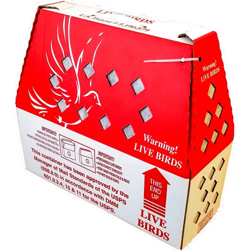 Horizon Micro-Environments Live Bird Shipping Boxes Lite Single for Poultry Gamefowl Chicken(1PK) USPS Approved