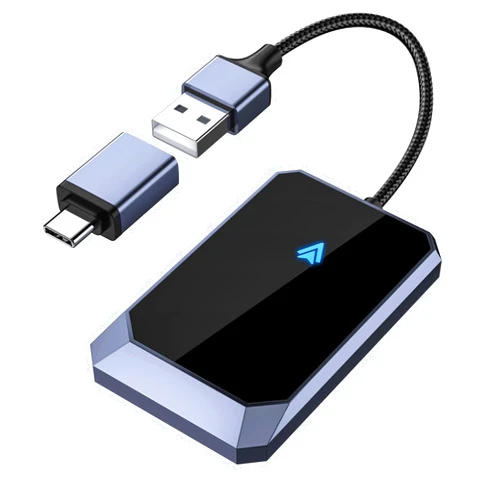 TERUNSOUl Android Auto Wireless Adapter for Factory Wired Android Auto - Instant Connection, Converts Wired to Wireless, Compatible with Android 10+ & Cars from 2015